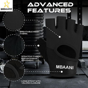 Guantes de Gimnasio sin Dedos con Protección para la Palma, Transpirables y Ligeros para Levantamiento de Pesas, Ciclismo y Dominadas - Product Image 5