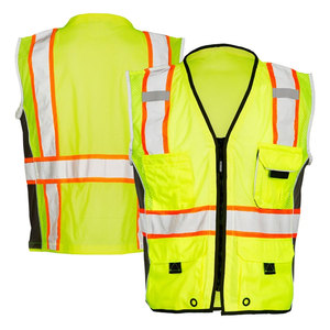 Construction Workwear Safety Clothing Road High Visibility Reflective <b>Tape</b> Breathable <b>Security</b> Working Vest - Product Image 5