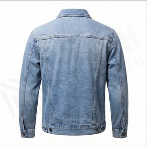 High Street Fashion Custom Men's Varsity Jackets Cortavientos de mezclilla de alta calidad en tres colores Sherpa Fabric - Product Image 3