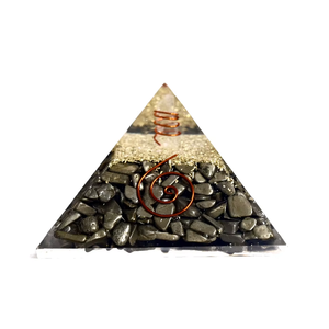 Pirámide de Orgón Hecha a Mano con Fragmentos de Piedras Preciosas Naturales, Pirámide de Cristal de Orgonita para Decoración del Hogar y la Oficina - Product Image 6