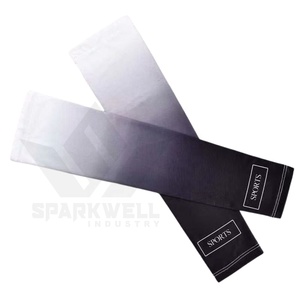 Manchons de cyclisme noirs 100 % polyester, protection anti-UV, unisexe, adultes, couleur unie, articles en stock - Product Image 6