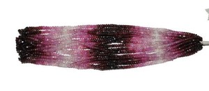 Perles Rondelles Facettées en Rubis Ombré Naturel 3-4mm, Fil de Pierres Précieuses, Vente en Gros - Product Image 3