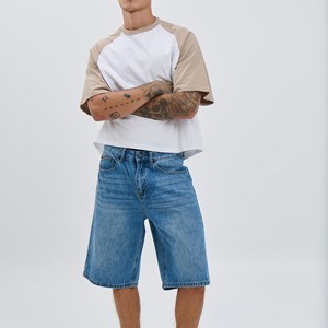 T-shirts pour hommes à coupe ample, manches raglan, couleurs claires, col rond, respirants, 100% coton, impression numérique, OEM - Product Image 5