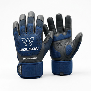Weight Lifting <b>Full</b> Finger Gym Gloves Breathable Anti <b>Slip</b> Grip Workout Fitness Training Support Gloves for Daily Exercise. - Product Image 2