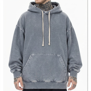 Sudadera con Capucha para Hombre, Estilo Retro, de Algodón Grueso, Informal, para Uso Diario - Product Image 1