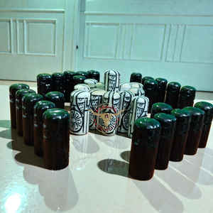 Jeu de société Hanifatafi artisanal de luxe en os de buffle noir et blanc, sculpté à la main, prix de gros - Product Image 2