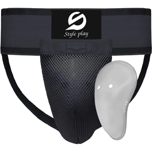 Protège-entrejambe de boxe de qualité supérieure, léger, durable, respirant, absorbant les chocs, fabriqué en cuir de vache véritable et PU, nouveau style - Product Image 1