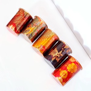 Metal Floral <b>Drinkware</b> Set 5pcs Decorative Home Use Cups - Product Image 2