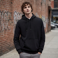 Sweat à capuche unisexe surdimensionné en molleton personnalisé avec broderie numérique, logo personnalisé, 100% coton, pull décontracté d'hiver