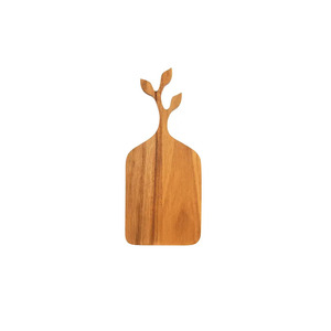 Planche à découper en bois de forme rectangulaire avec poignée pour la cuisine, bloc de découpe robuste, usage professionnel culinaire - Product Image 1