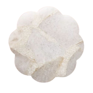 Sous-verre hexagonal en marbre pour boisson, fait main, en forme de fleur, blanc, décoratif, pour café et thé - Product Image 1