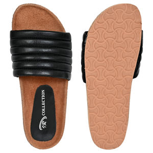 Pantuflas de Cuero para Mujer, a la Moda, Transpirables, Acolchadas, Antideslizantes, Súper Cómodas, con Plataforma, Correa Ancha y Suela Gruesa - Product Image 4