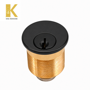 ร่องล็อคทรงกระบอก32มม. SX keyway ทองเหลืองสีดำแบนสำหรับประตูทางเข้า - Product Image 6