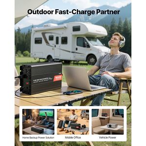 Inverter a Onda Sinusoidale Pura da 1500W, Convertitore da 12V DC a 120V AC per Auto con Telecomando e Porta USB Tipo C - Product Image 4