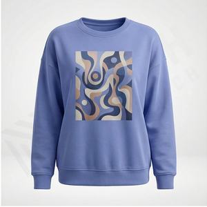 Diseños personalizados Mujeres Sudaderas Estilo de manga larga de alta calidad de tela de ropa Transpirable Fleece Casual Color sólido Sudadera - Product Image 2