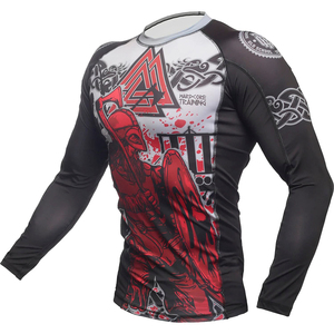 T-shirt de compression de sport à logo personnalisé, nouvelle arrivée, personnalisez votre propre rash guard à manches longues - Product Image 5
