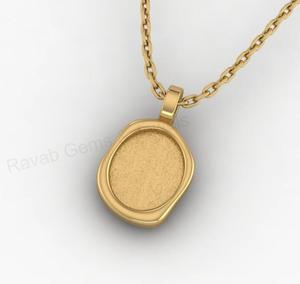 Handmade 18K Gold 925 Silver 10x12mm Oval Cup Blank Bezel Charm Pendant Setting Resin <b>Ashes</b> DIY Crafts Jewelry Findings - Product Image 5