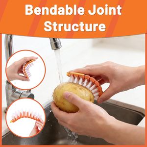 Paquete de 2 Cepillos Flexibles en Forma de Zanahoria para Limpiar Frutas y Verduras, Cepillo para Patatas, Anillo de Cocina para Limpiar Frutas - Product Image 3