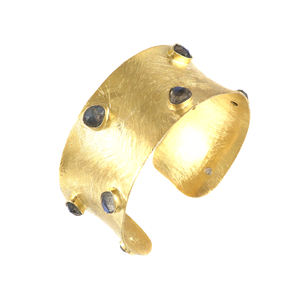 Nuevos Diseños de Pulsera de Labradorita Chapada en Oro de Plata de Ley 92.5 para Mujer, para Compromiso, Boda, Fiesta - Product Image 1