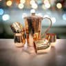 Embossed Copper kettles Pure Copper Water Pitcher Handcrafted Copper <b>Jug</b> for <b>Drinking</b> Water with Lid Decorative Serving - Product Image 4