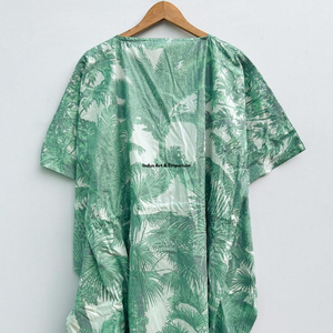 Kaftán de algodón estampado a mano al por mayor, kaftán de playa de algodón estampado, vestido de fiesta para mujer, vestido maxi de noche - Product Image 6