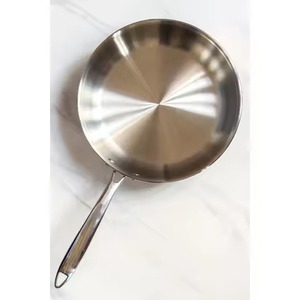 Radial Finish Stainless Steel Cooking Pan With Long Handle Frying Pan For Professional Chefs Searing And Gourmet Cooking - Product Image 1