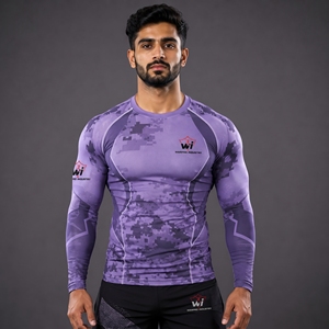 Mens Performance Rash Guard Long Sleeve <b>Athletic</b> Shirt For Surfing Paddle Boarding Swimming And Beach Fitness - Product Image 1