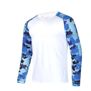 เสื้อยืดแขนยาวคอกลมสีขาวสำหรับผู้ชาย แขนเสื้อแบบแร็กแลน ผ้าฝ้าย/ใยไผ่ แห้งเร็ว ระบายอากาศได้ดี ทรงปกติ - Product Image 1