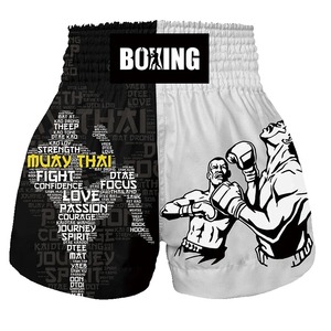 <b>Men</b> Muay Thai <b>Shorts</b> Satin Print Elastic Waist Gym Training Kickboxing Lightweight Colorful Top top <b>mens</b> muay thai - Product Image 4
