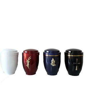 Luxurious Aluminum Modern Adult Cremation Urn Hand-Crafted Unique Aluminum <b>Memorial</b> Ashes <b>Vase</b> - Product Image 2
