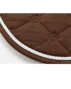 Nouvelle arrivée : tapis de selle tout usage pour chevaux, design équin, marron chocolat, matelassé losanges, logo brodé. - Product Image 4