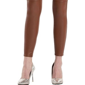 Pantalon crayon en cuir pour femme, confortable et tendance, imperméable, coupe-vent, enduit PU, matériau durable, élégant, en vente - Product Image 5