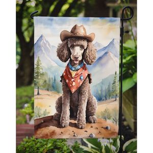 Multicolor caniche vaquero bienvenida jardín bandera buzón decorativo patio Banner para Patio ilustraciones camas de flores tamaño patio césped signos - Product Image 3