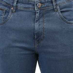 New Fashion Men Skinny Cargo Jeans Denim <b>Combat</b> Biker Pocket Stretch <b>Black</b> Work Pants Denim Pant for Men - Product Image 3