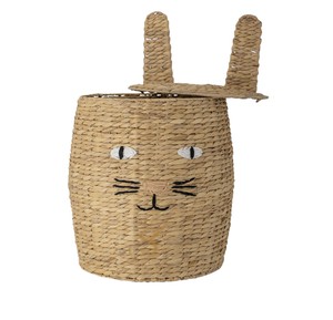 Cesta de Almacenamiento de Jacinto de Agua con Forma de Conejito, Linda Cesta Organizadora de Juguetes Tejida con Forma de Animal para Decoración de Habitación Infantil - Product Image 3