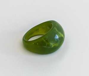 Modern Green Jade Cocktail <b>Ring</b> Unisex <b>Statement</b> Band Natural Stone Fashion Jewelry Daily Wear Gift - Product Image 1