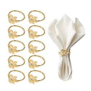 Anillos de servilleta de metal de primera calidad para decoración de mesas de comedor en bodas, banquetes, restaurantes, hoteles y hogares. - Product Image 1