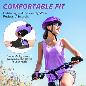 Gants de cyclisme avec coussinets absorbant les chocs, adhérence accrue, ajustement flexible, légers, respirants pour hommes et femmes, VTT - Product Image 2