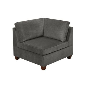 Divano Angolare Modulare in Tessuto Ciniglia Grigio, Elegante Arredamento per Soggiorno - Product Image 1