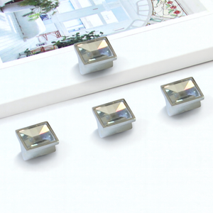 Tirador de cajón de aleación de zinc y acrílico OEM, moderno, cuadrado, de cristal, para muebles de cocina, baño, herrajes y decoración de tocadores. - Product Image 3