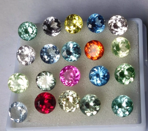 Zafiro natural de color mixto, corte redondo de 10 mm, piedra de zafiro certificada, lote de gemas sueltas, precio al por mayor, a granel, para la fabricación de joyas - Product Image 4