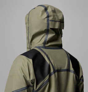 Chaqueta Impermeable Verde Oliva con Panel para Lluvia, para Senderismo, Camping y Viajes, con Logotipo Personalizado, Cortavientos con Capucha para Hombre y Mujer - Product Image 5