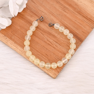 Bracelet en perles de quartz citron naturel, pierre précieuse de guérison, argent sterling 925, bracelet tendance fait main en pierres précieuses, cadeau unisexe - Product Image 2
