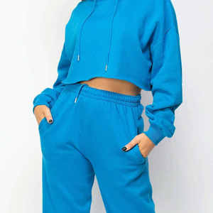 Survêtement de jogging décontracté d'hiver en coton 100% de haute qualité, coupe oversize, avec fermeture éclair intégrale, doublure polaire, couleur unie, pour la course et la gym - Product Image 5