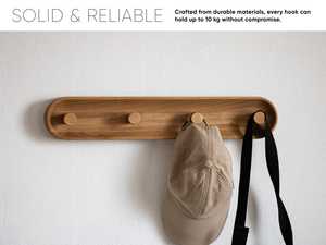 Perchero de Madera Escandinavo con Cuatro Ganchos, Organizador Decorativo de Pared para Entrada, Pasillo y Dormitorio, Venta al Por Mayor - Product Image 5
