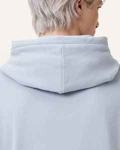 Sweat-shirt à capuche bleu clair pour homme en polyester/coton molletonné, coupe classique, décontracté, pour l'automne, avec poches, couleur unie, séchage rapide - Product Image 2