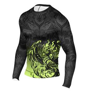 เสื้อคอมเพรสชั่น MMA BJJ สั่งทำได้ MOQ ต่ำ ผ้าโพลีเอสเตอร์ 100% ระบายอากาศ ป้องกันแบคทีเรีย UPF50+ ชุดฝึกซ้อม รับผลิตแบรนด์ส่วนตัว - Product Image 3