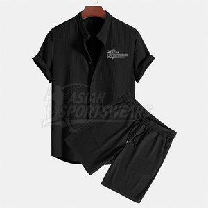 Ensemble de shorts décontractés pour hommes en 2 pièces, MOQ faible, été - Vêtements de sport de haute qualité 100% coton pour un usage quotidien - Product Image 4