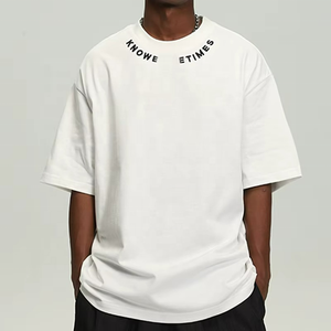 Camisetas Bordadas Extra Grandes con Hombros Caídos, Diseño Personalizado de Verano, Estilo Urbano, para Hombre, OEM - Product Image 6