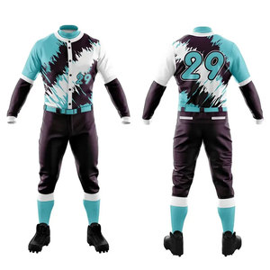 Nouvelle conception, haute qualité, uniforme de baseball court à séchage rapide, vente chaude en gros, vêtements de sport sublimés en sergé pour softball - Product Image 2